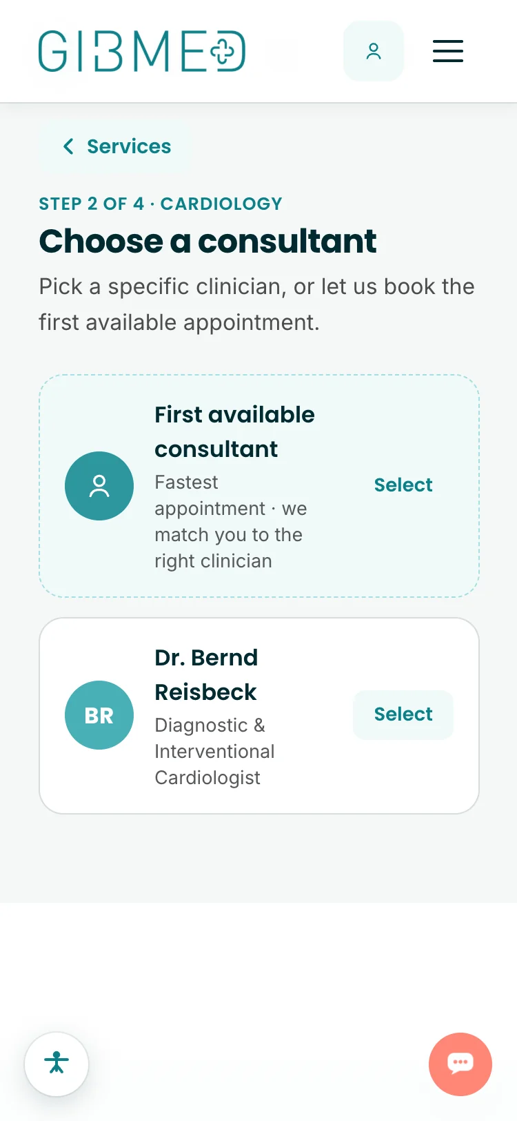 Step 2: Choose a consultant
