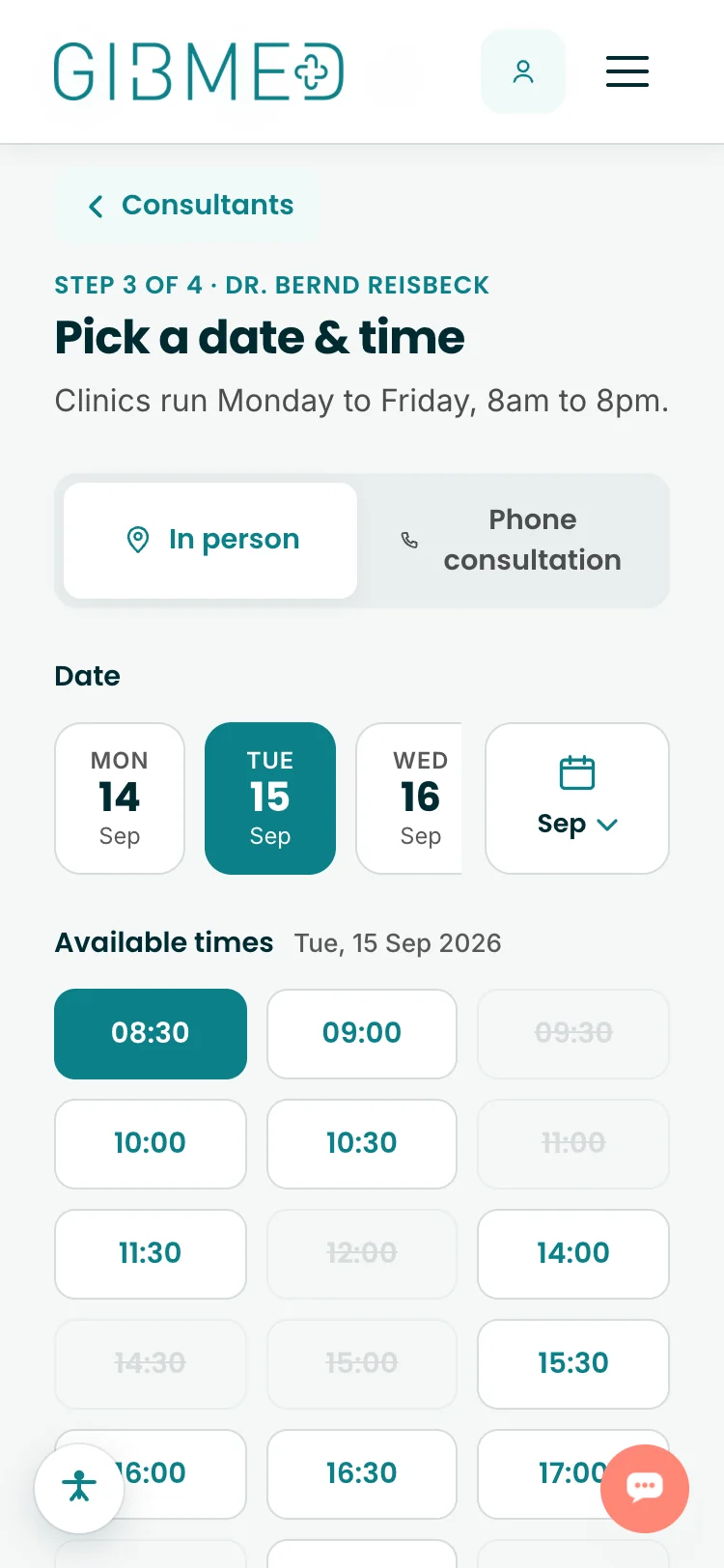 Step 3: Pick a date and time