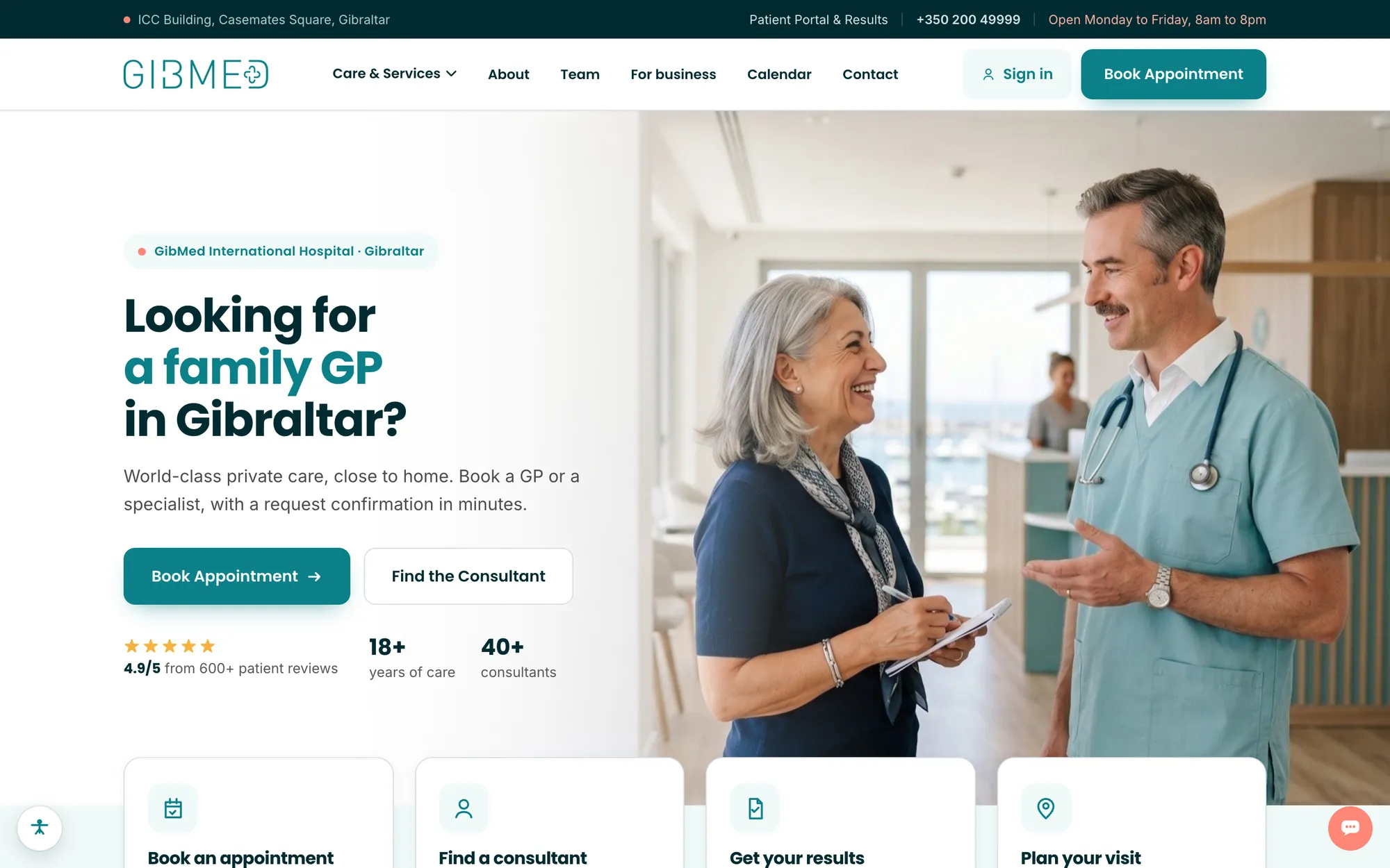 GibMed homepage: Looking for a family GP in Gibraltar?