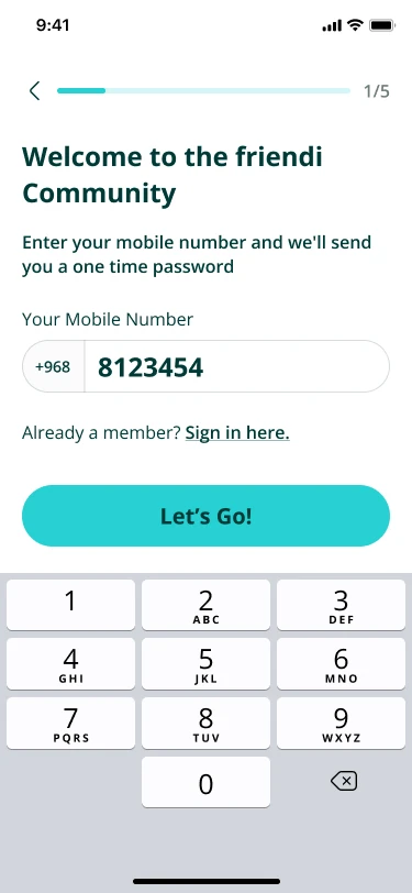 Enter your Oman mobile number
