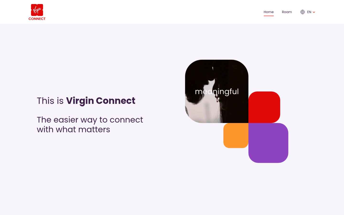 Virgin Connect brand site — This is Virgin Connect, the easier way to connect with what matters