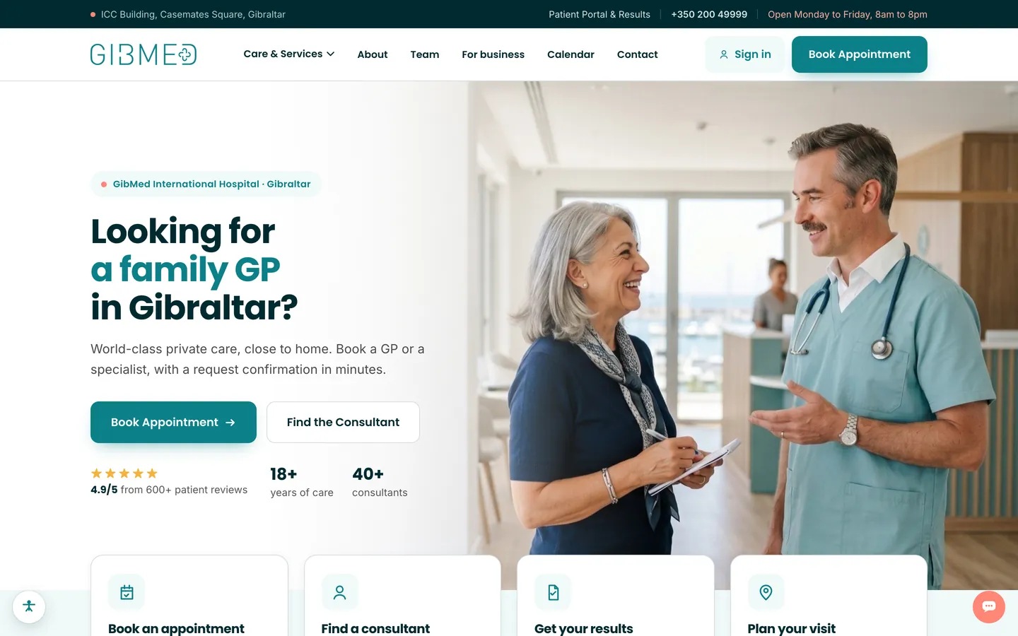 GibMed hospital website