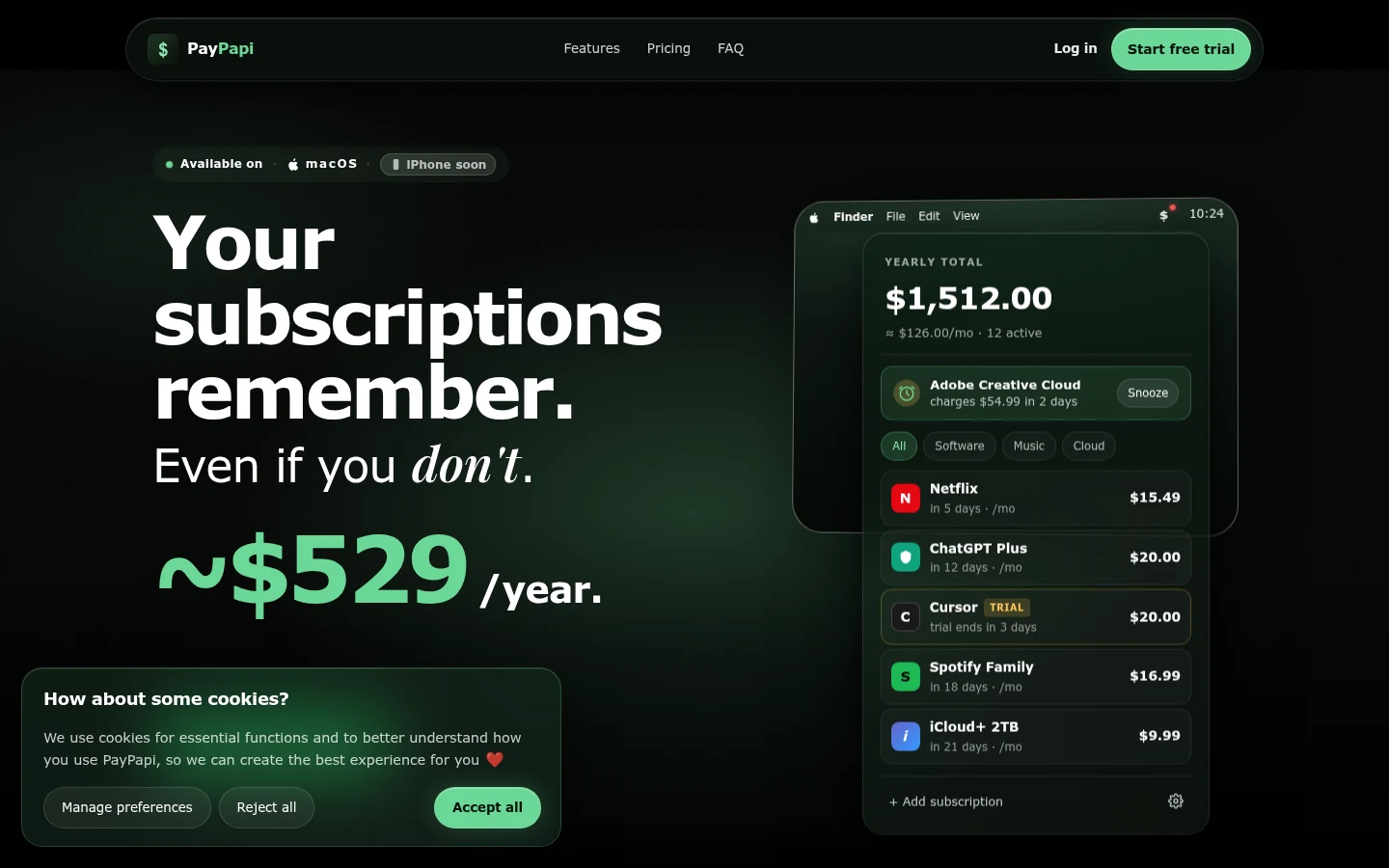 PayPapi marketing website